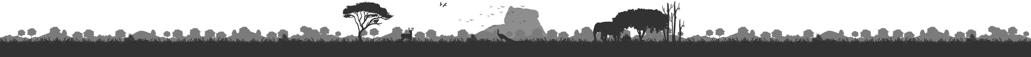 A vector image of the sigiriya mountain with animals and birds in the foreground and background.